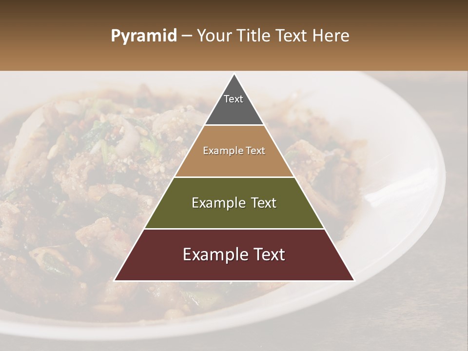 A Plate Of Food With Meat And Vegetables PowerPoint Template