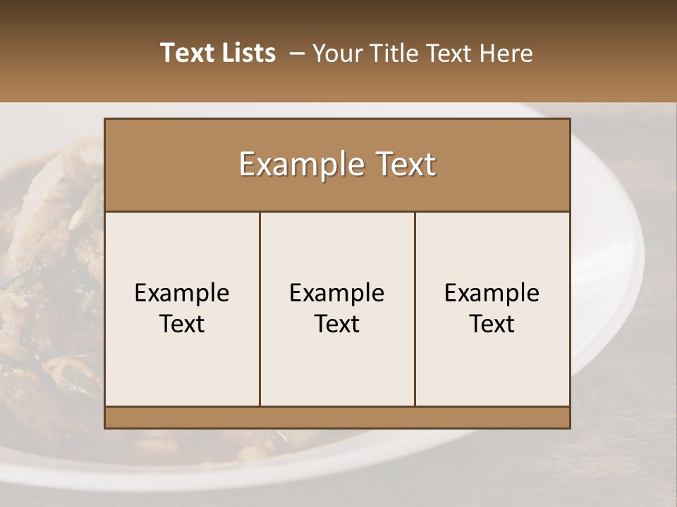 A Plate Of Food With Meat And Vegetables PowerPoint Template