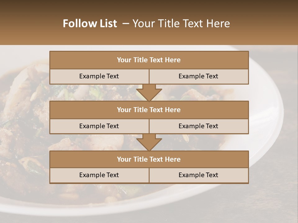 A Plate Of Food With Meat And Vegetables PowerPoint Template