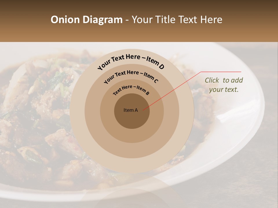 A Plate Of Food With Meat And Vegetables PowerPoint Template