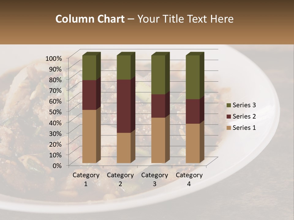 A Plate Of Food With Meat And Vegetables PowerPoint Template