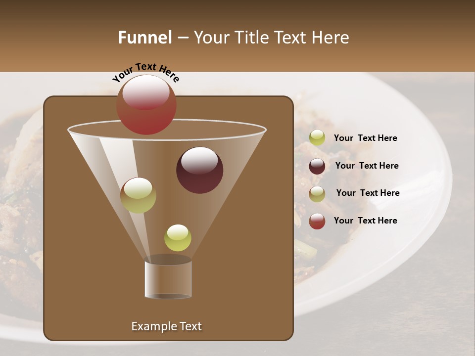 A Plate Of Food With Meat And Vegetables PowerPoint Template