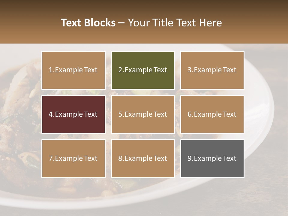 A Plate Of Food With Meat And Vegetables PowerPoint Template