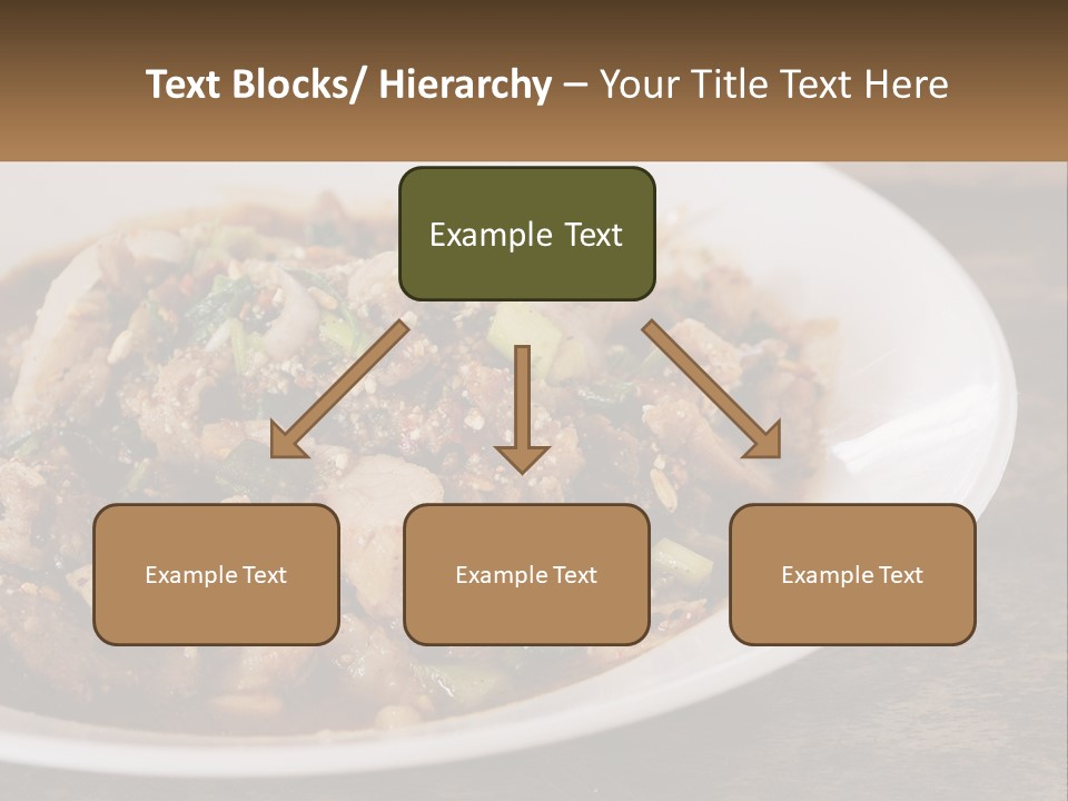 A Plate Of Food With Meat And Vegetables PowerPoint Template