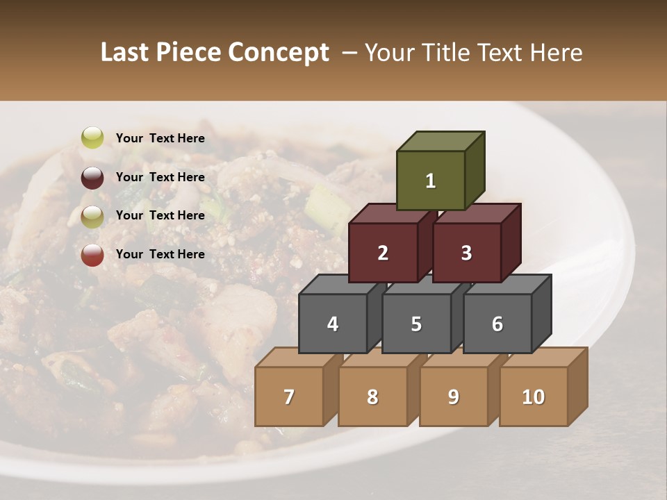 A Plate Of Food With Meat And Vegetables PowerPoint Template