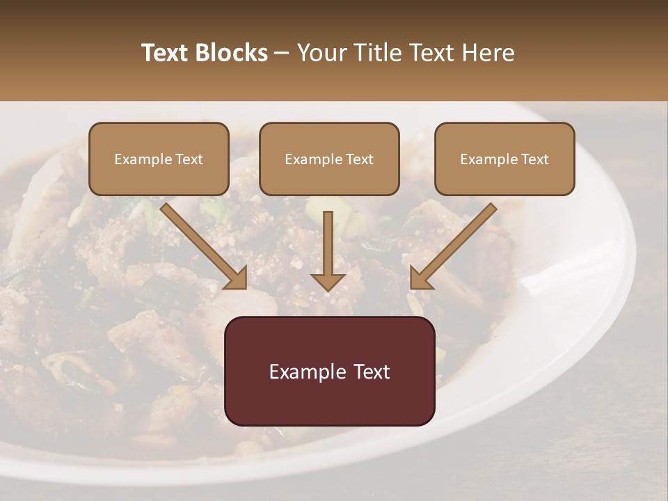 A Plate Of Food With Meat And Vegetables PowerPoint Template