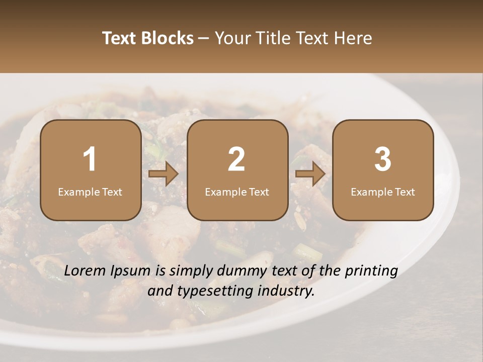 A Plate Of Food With Meat And Vegetables PowerPoint Template