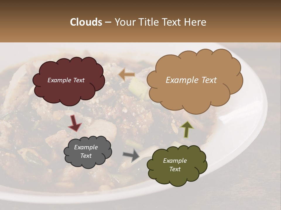 A Plate Of Food With Meat And Vegetables PowerPoint Template