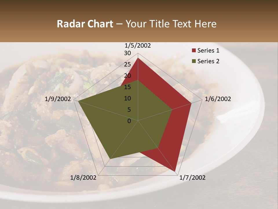 A Plate Of Food With Meat And Vegetables PowerPoint Template