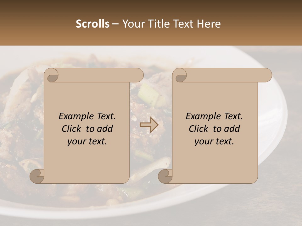 A Plate Of Food With Meat And Vegetables PowerPoint Template