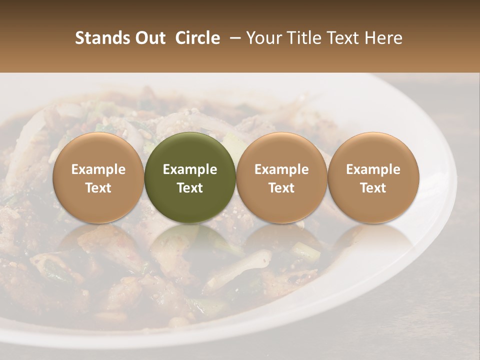 A Plate Of Food With Meat And Vegetables PowerPoint Template