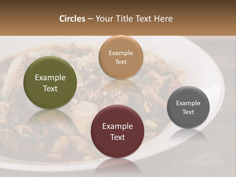 A Plate Of Food With Meat And Vegetables PowerPoint Template