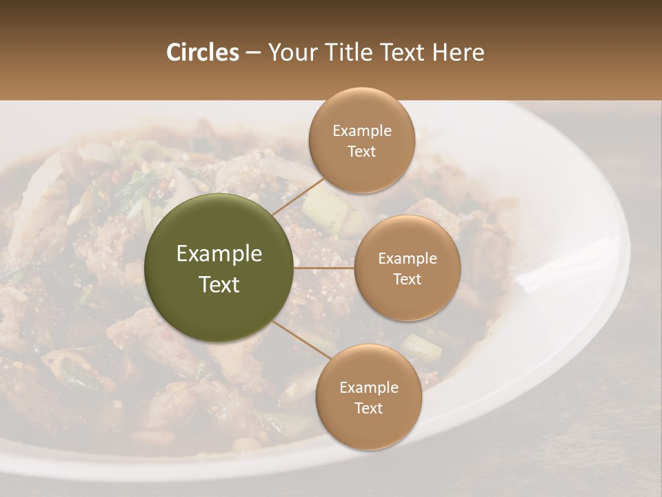 A Plate Of Food With Meat And Vegetables PowerPoint Template