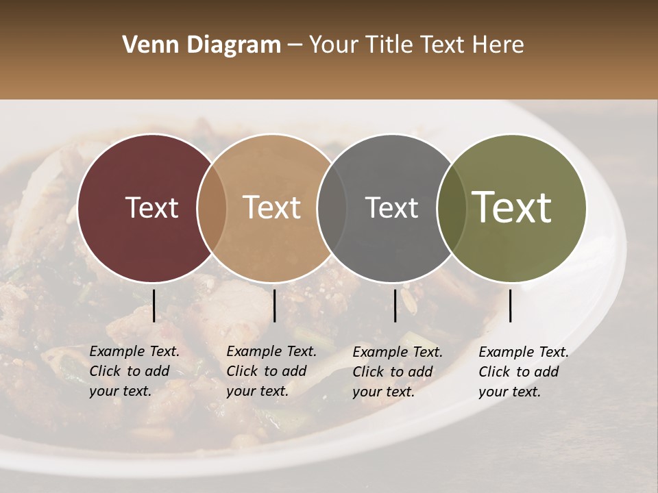 A Plate Of Food With Meat And Vegetables PowerPoint Template