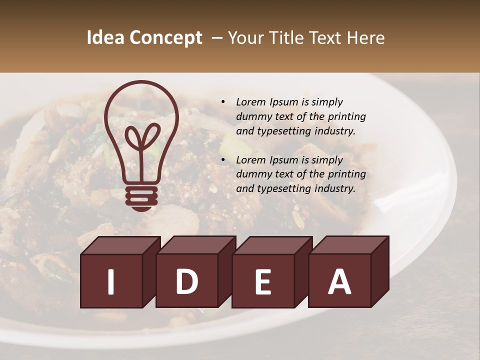 A Plate Of Food With Meat And Vegetables PowerPoint Template
