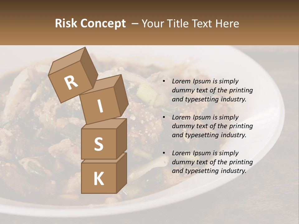 A Plate Of Food With Meat And Vegetables PowerPoint Template