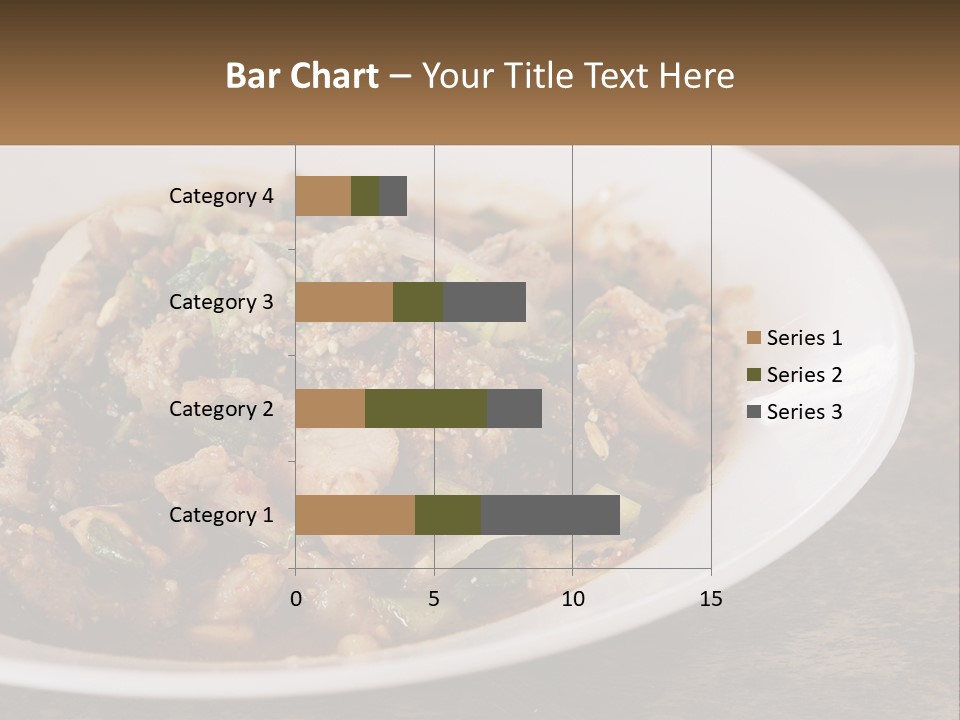 A Plate Of Food With Meat And Vegetables PowerPoint Template