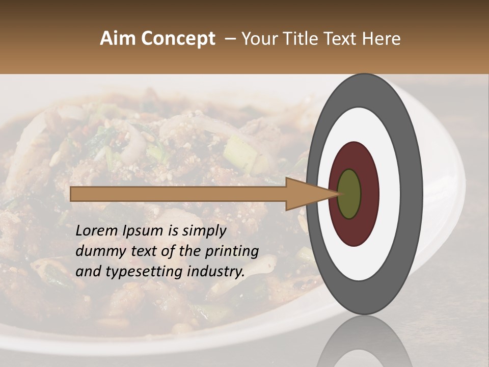 A Plate Of Food With Meat And Vegetables PowerPoint Template