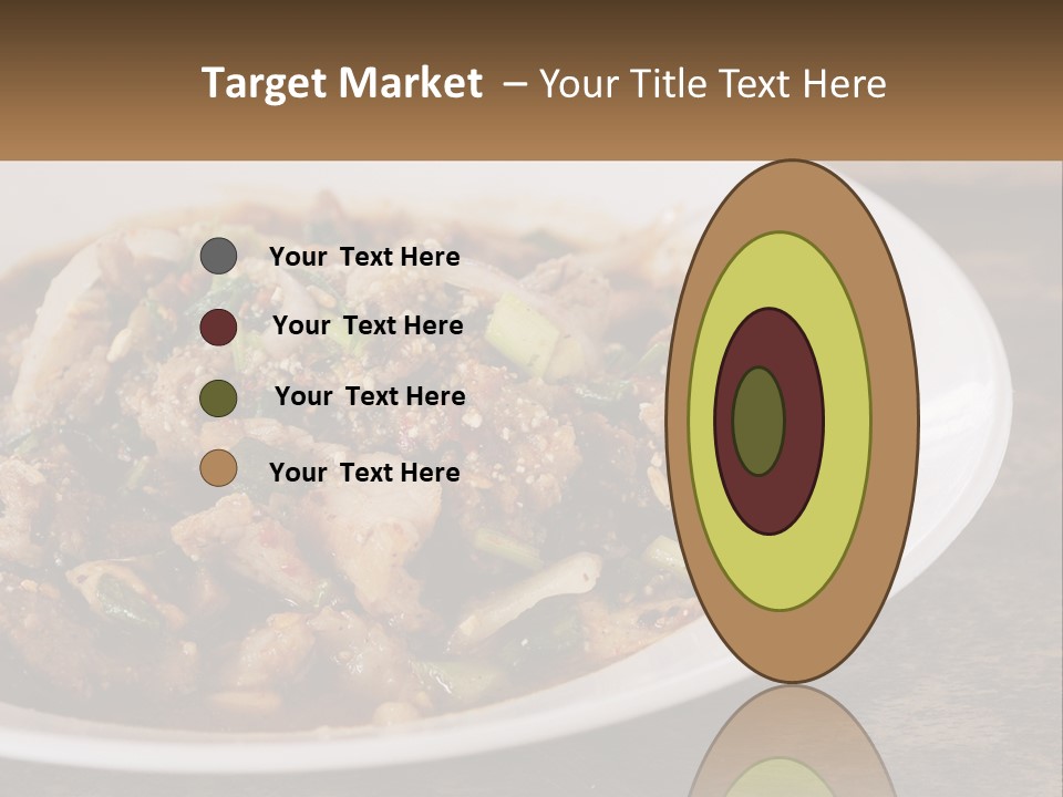 A Plate Of Food With Meat And Vegetables PowerPoint Template