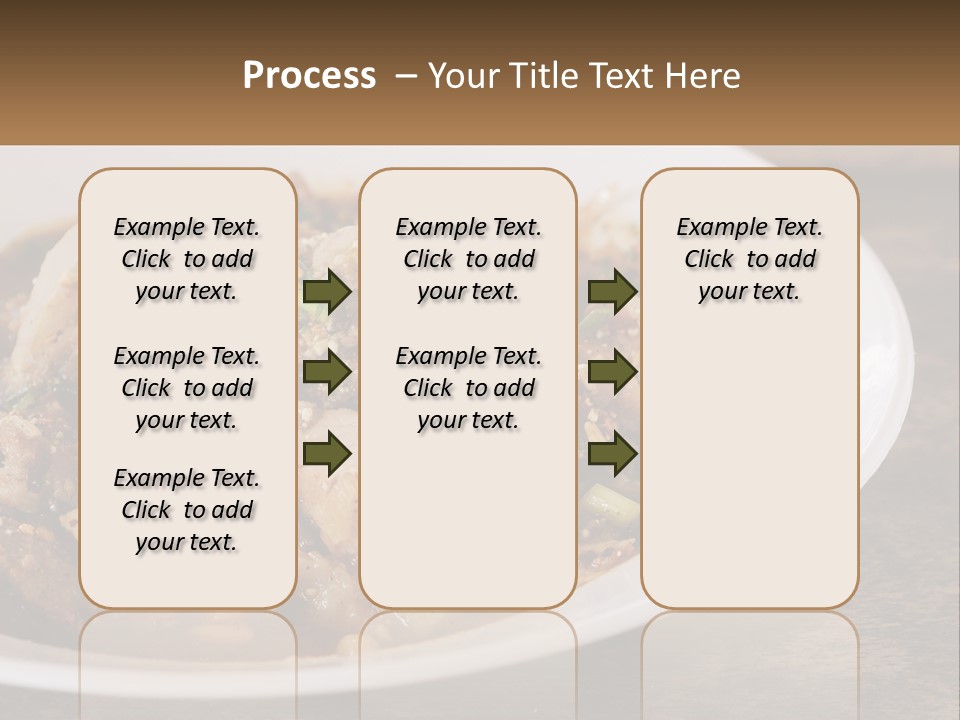 A Plate Of Food With Meat And Vegetables PowerPoint Template