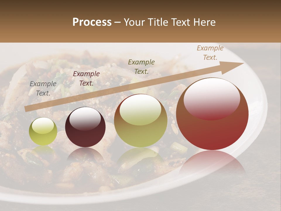 A Plate Of Food With Meat And Vegetables PowerPoint Template