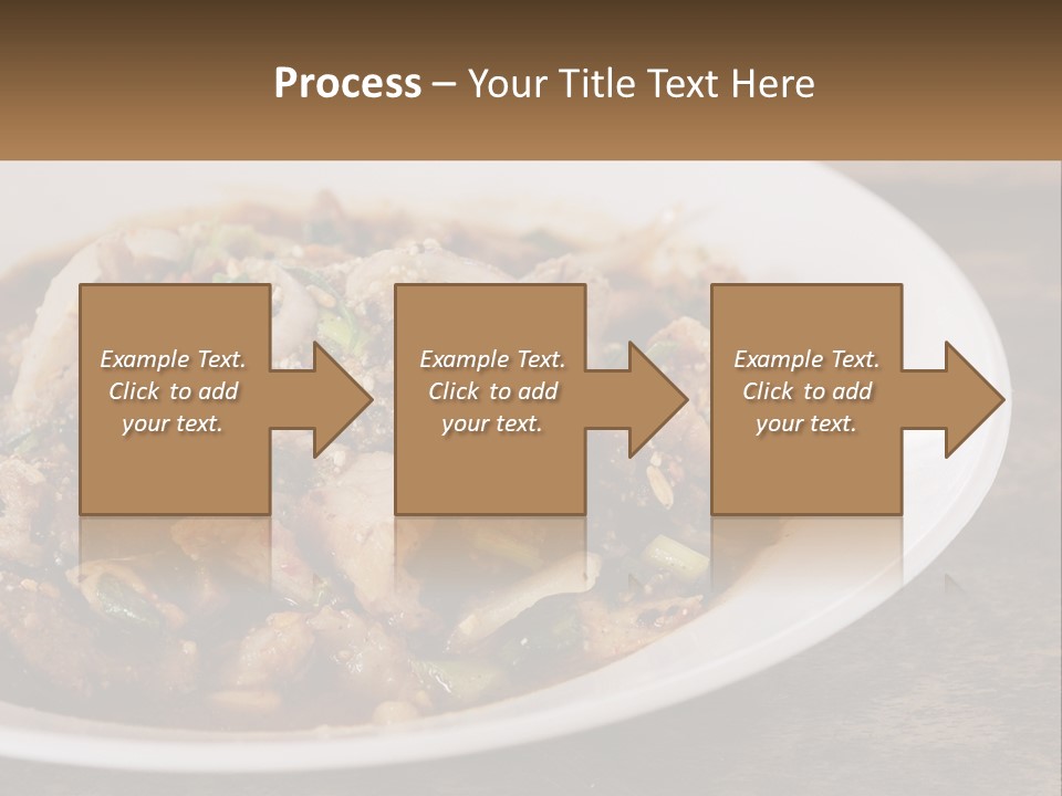 A Plate Of Food With Meat And Vegetables PowerPoint Template