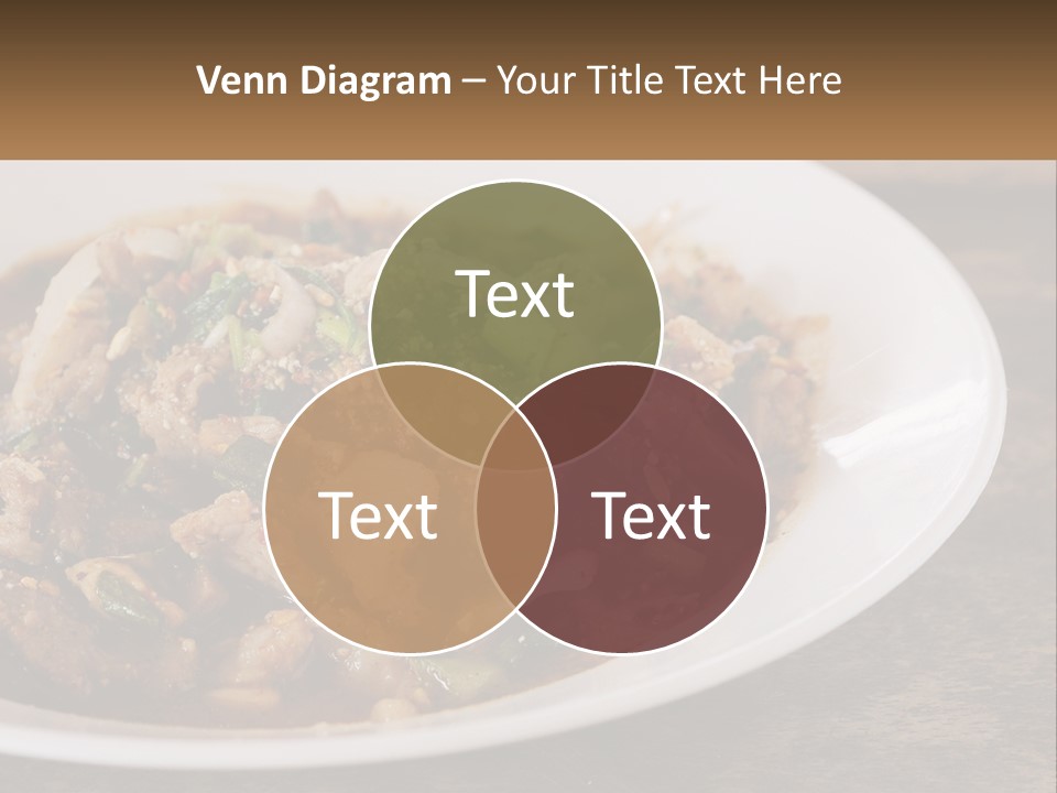 A Plate Of Food With Meat And Vegetables PowerPoint Template