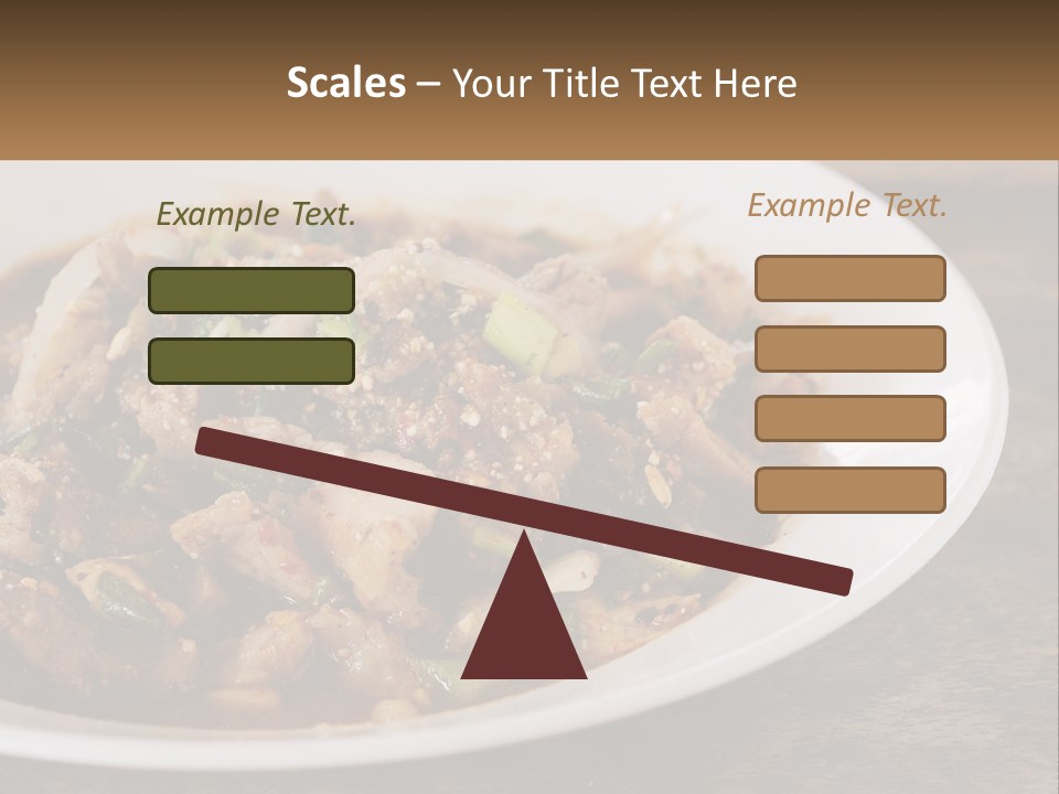 A Plate Of Food With Meat And Vegetables PowerPoint Template