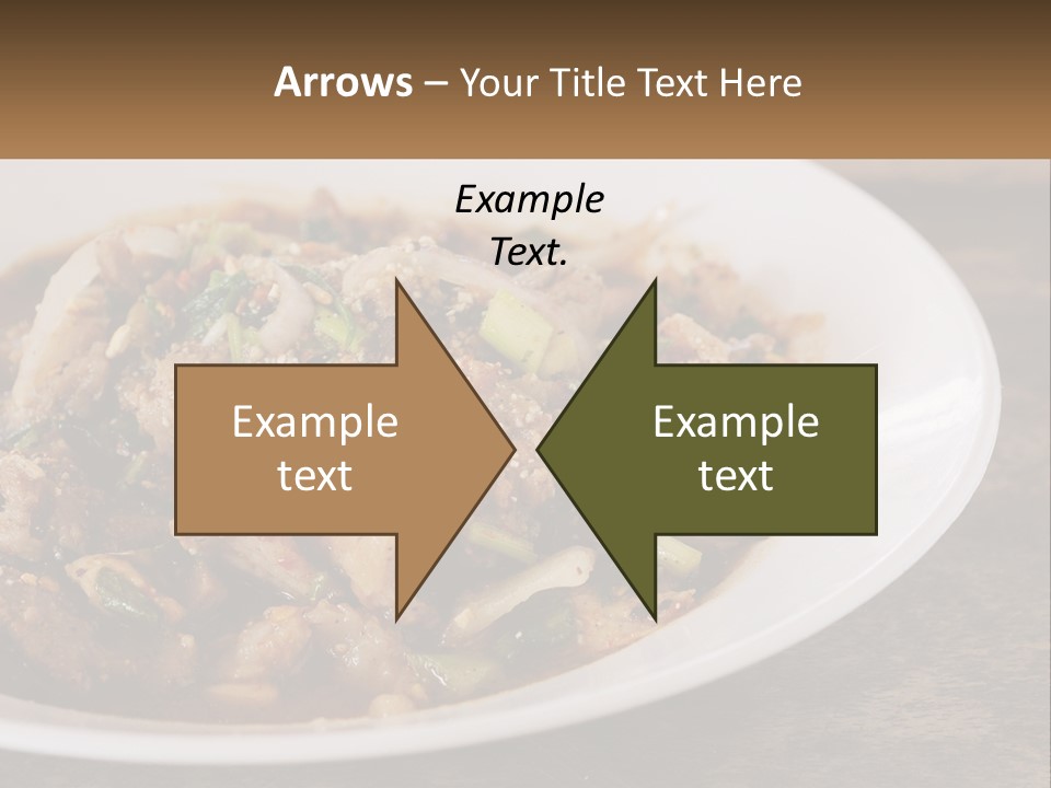 A Plate Of Food With Meat And Vegetables PowerPoint Template
