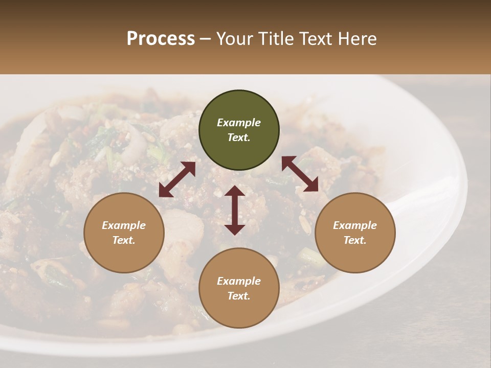 A Plate Of Food With Meat And Vegetables PowerPoint Template