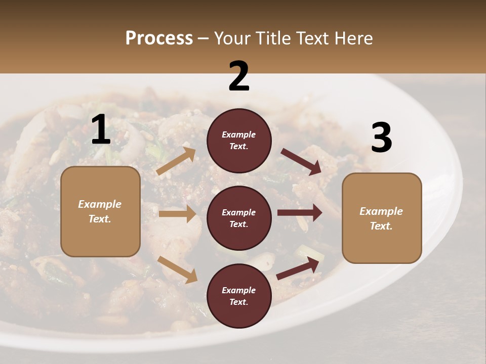 A Plate Of Food With Meat And Vegetables PowerPoint Template