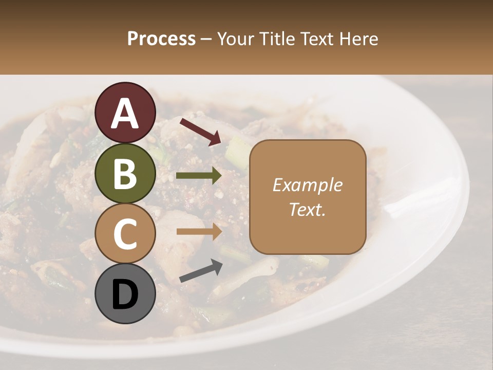 A Plate Of Food With Meat And Vegetables PowerPoint Template