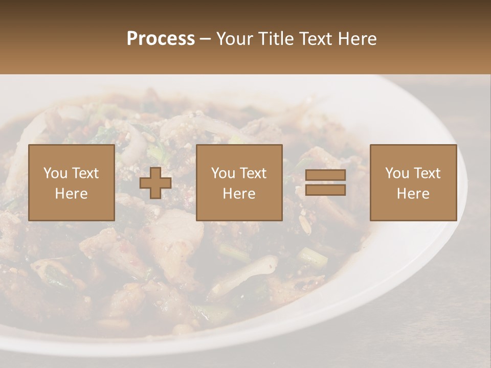 A Plate Of Food With Meat And Vegetables PowerPoint Template
