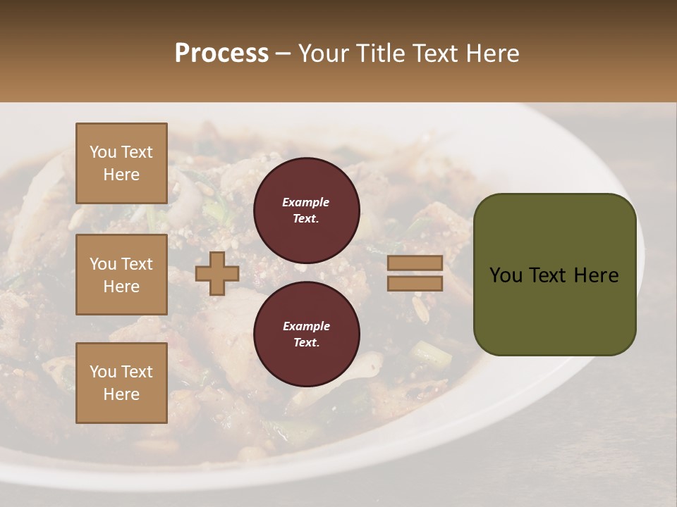 A Plate Of Food With Meat And Vegetables PowerPoint Template