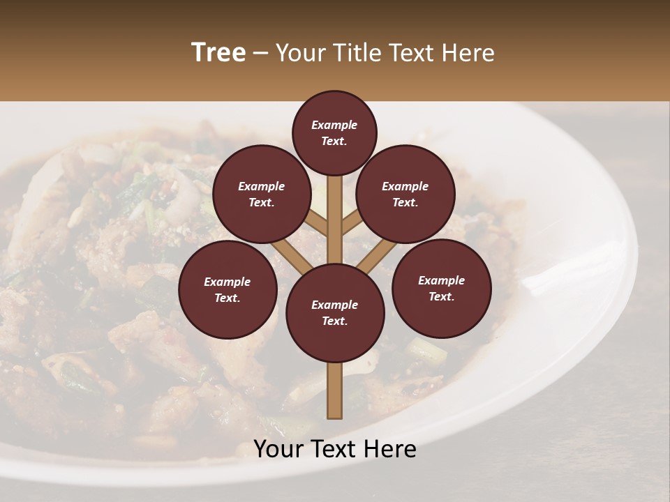A Plate Of Food With Meat And Vegetables PowerPoint Template