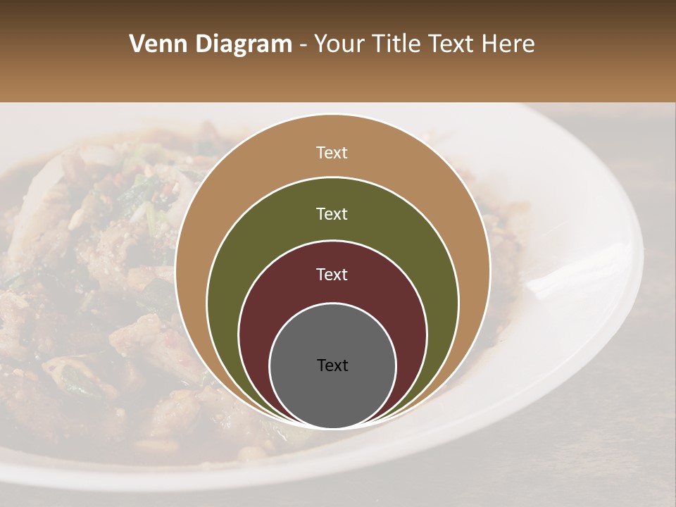 A Plate Of Food With Meat And Vegetables PowerPoint Template