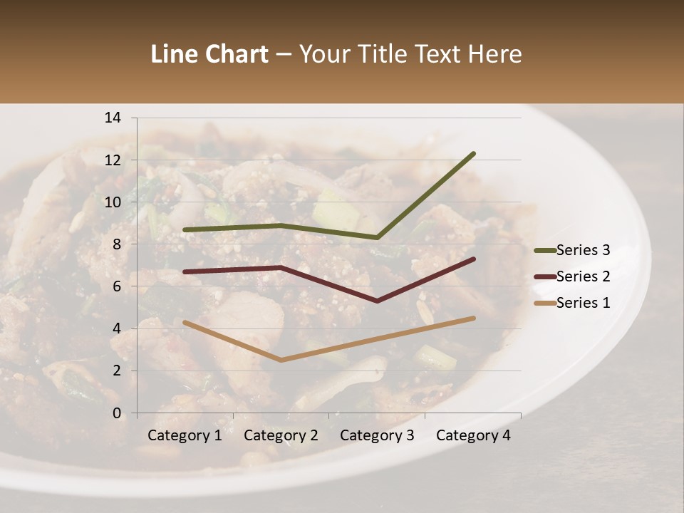 A Plate Of Food With Meat And Vegetables PowerPoint Template
