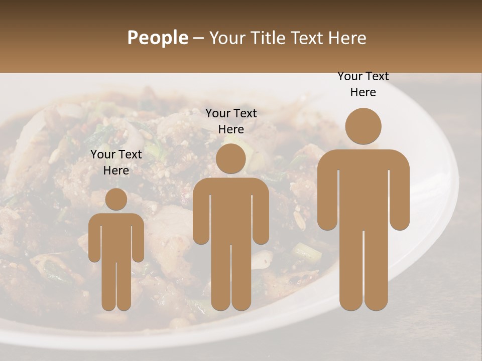 A Plate Of Food With Meat And Vegetables PowerPoint Template