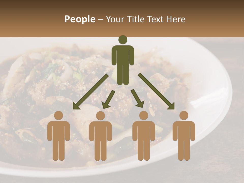 A Plate Of Food With Meat And Vegetables PowerPoint Template