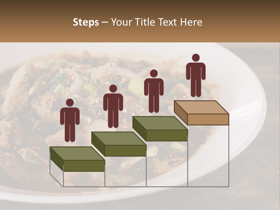 A Plate Of Food With Meat And Vegetables PowerPoint Template