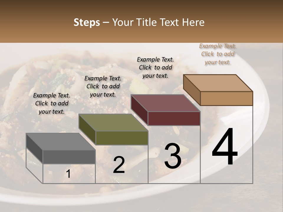 A Plate Of Food With Meat And Vegetables PowerPoint Template