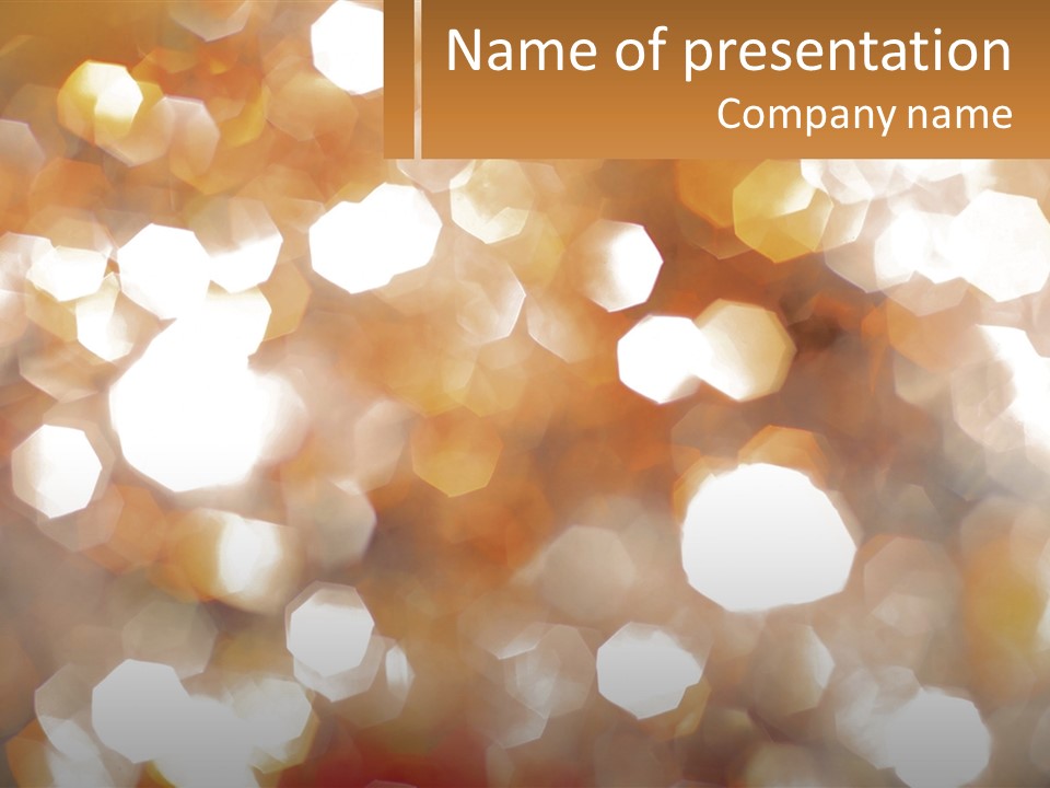 A Blurry Image Of A Gold And White Background PowerPoint Template