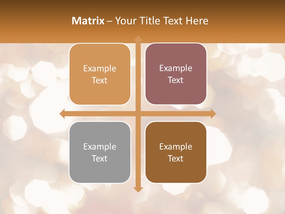 A Blurry Image Of A Gold And White Background PowerPoint Template