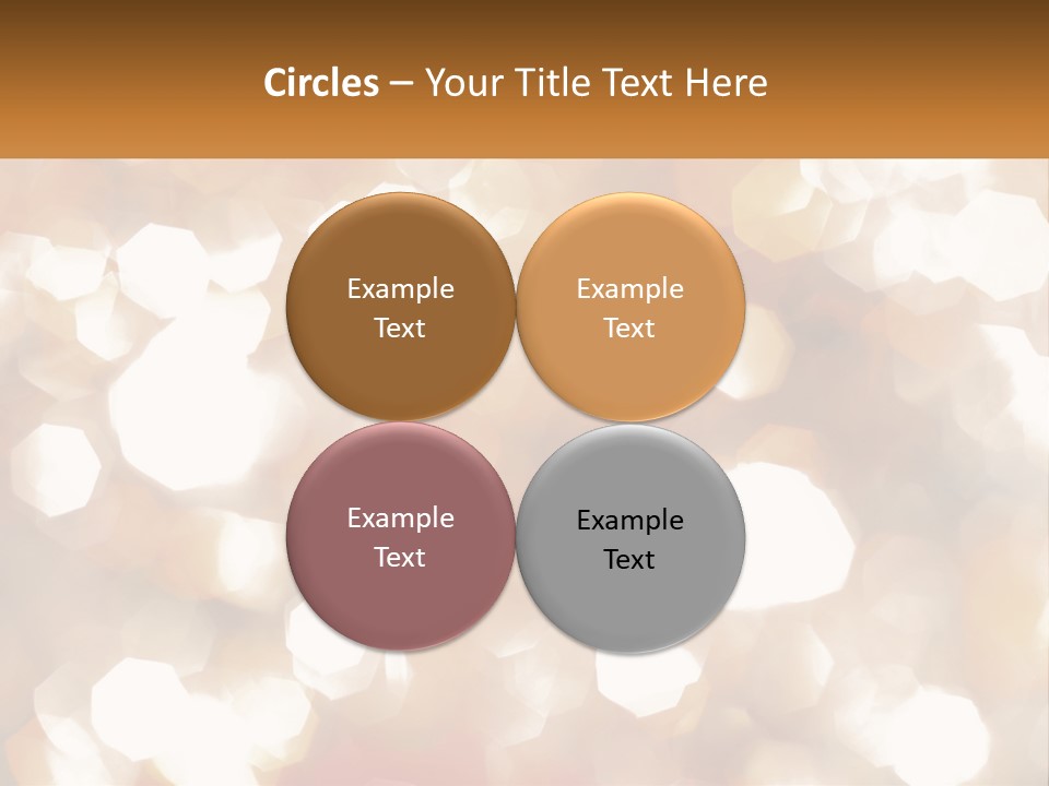 A Blurry Image Of A Gold And White Background PowerPoint Template