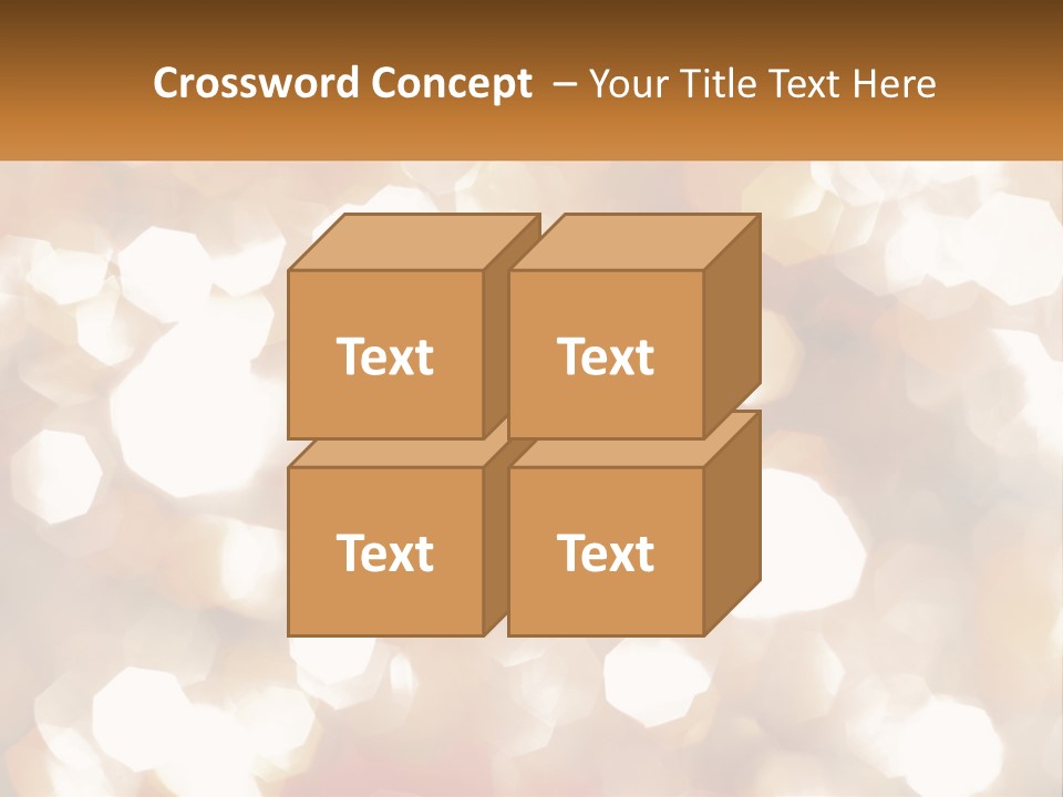A Blurry Image Of A Gold And White Background PowerPoint Template