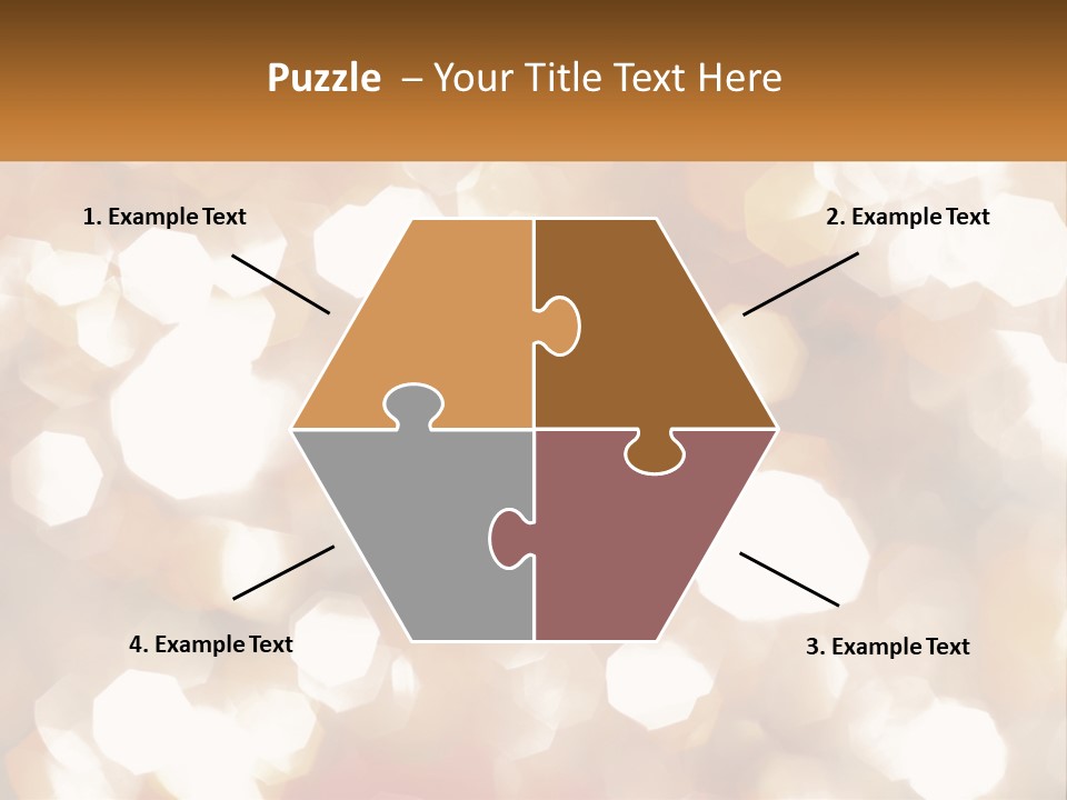 A Blurry Image Of A Gold And White Background PowerPoint Template