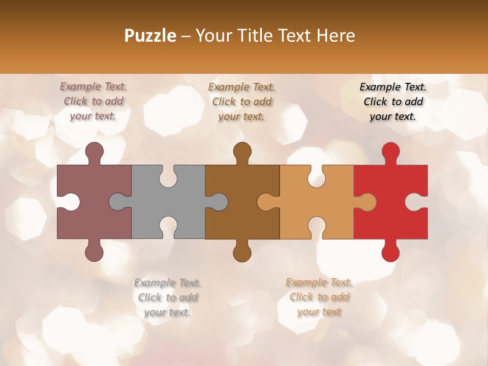 A Blurry Image Of A Gold And White Background PowerPoint Template