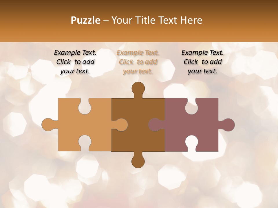 A Blurry Image Of A Gold And White Background PowerPoint Template