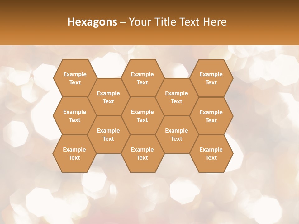 A Blurry Image Of A Gold And White Background PowerPoint Template
