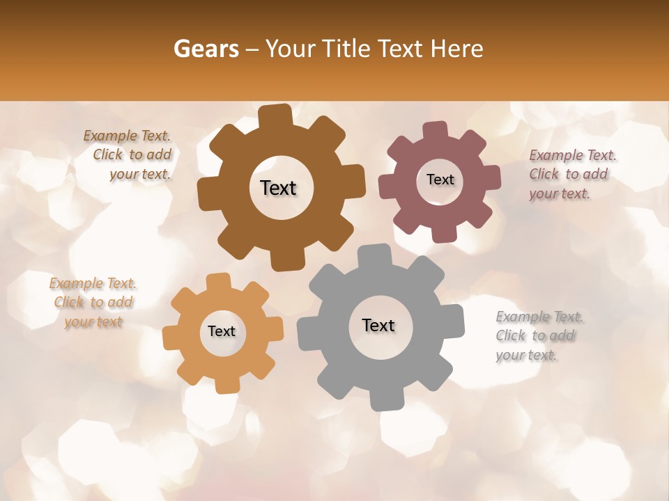 A Blurry Image Of A Gold And White Background PowerPoint Template